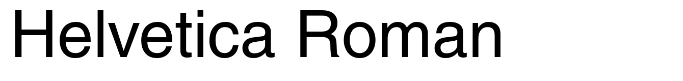 Helvetica Roman